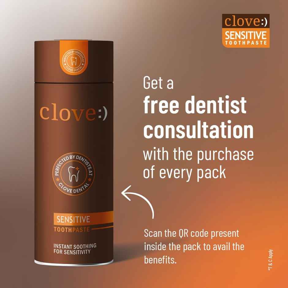 Clove Oral Care Sensitive Toothpaste | Reduce Senstivity | Dual Action Toothpaste For Sensitivty