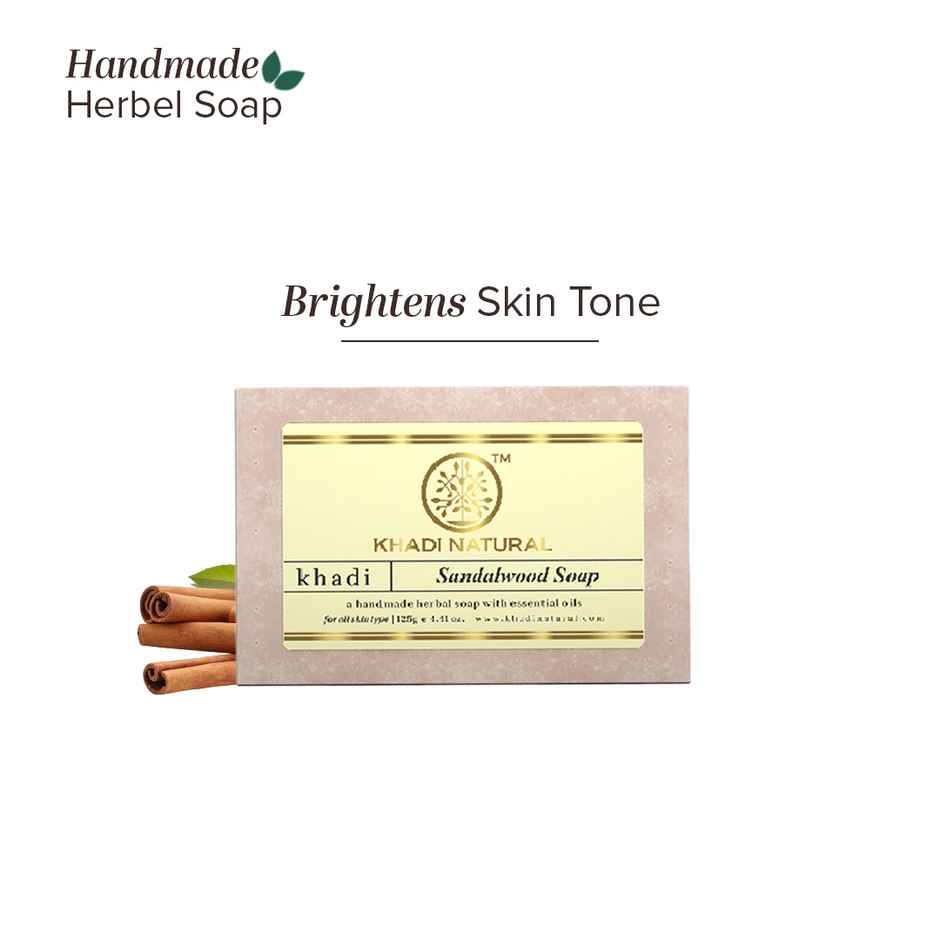 Khadi Naturals Sandalwood Soap For Bright and Glowing Skin