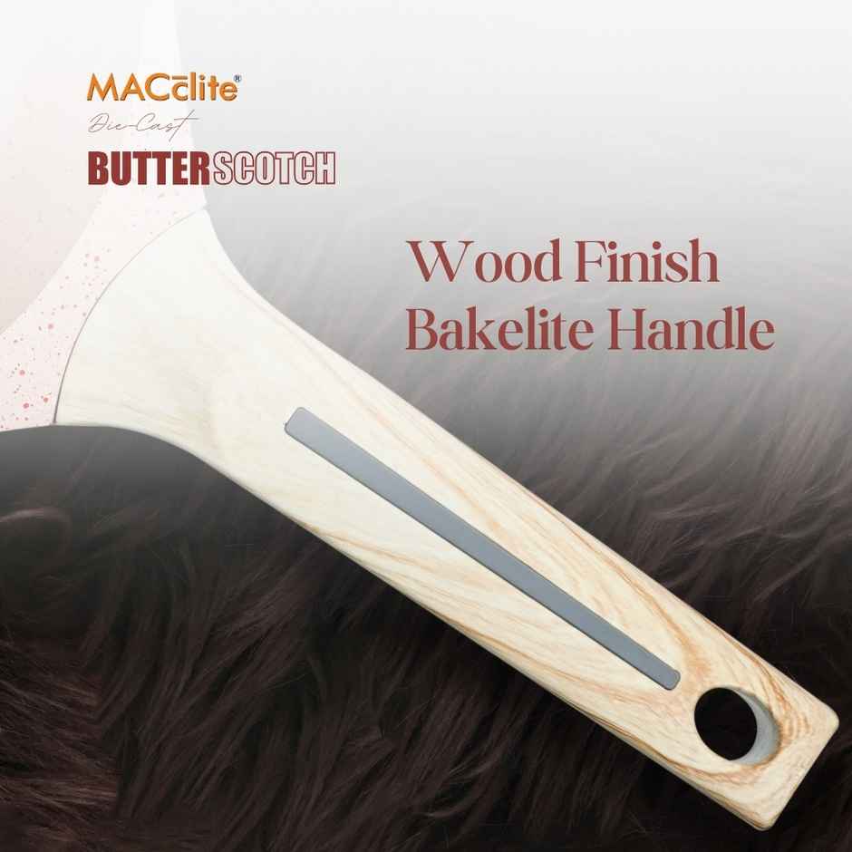 Macclite Non-Stick PDC Granite+ Induction Base Butter Scotch Triumph Sauce Pan 18 cm