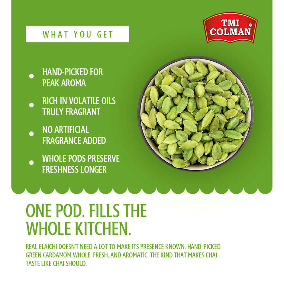 TMI COLMAN Green Cardamom | Elaichi 