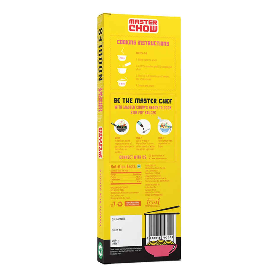 Masterchow Healthy Whole Wheat Noodles  (300g) & Masterchow Chowmein Cooking Sauce (220g) Combo