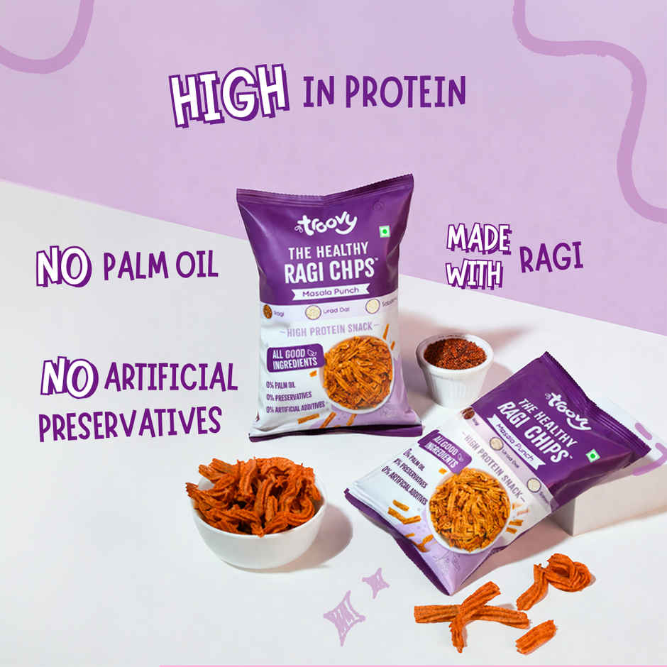 Troovy High Protein Ragi Chips | No Palm Oil, No Chemicals