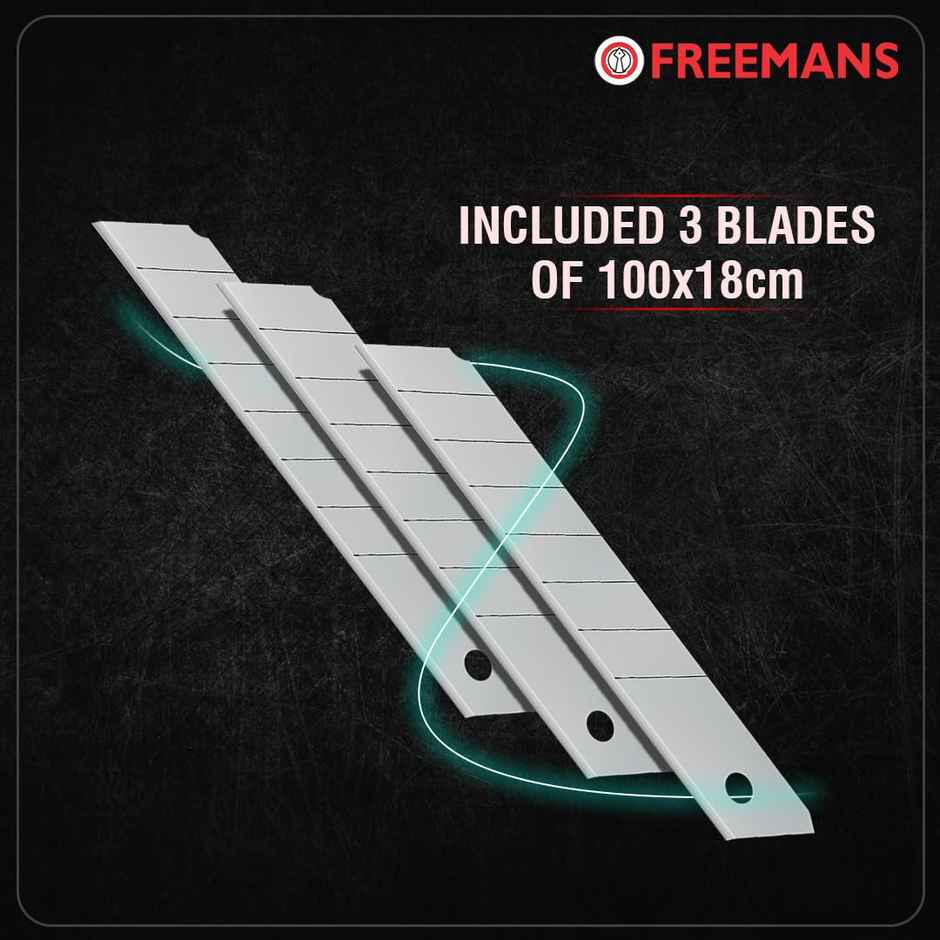 FREEMANS Snap Off Cutter | Self Loading | Bi Material Handle - 18 mm