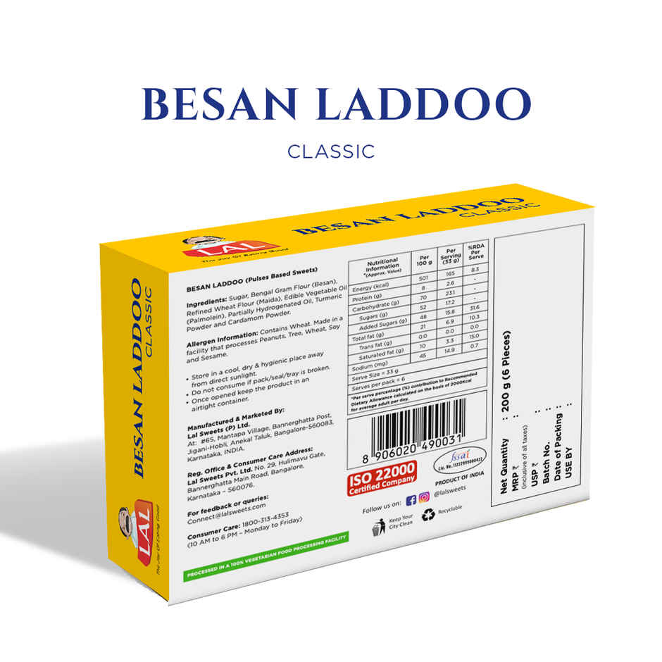 Lal Sweets Besan Laddoo Classic | Sweet & Delicious