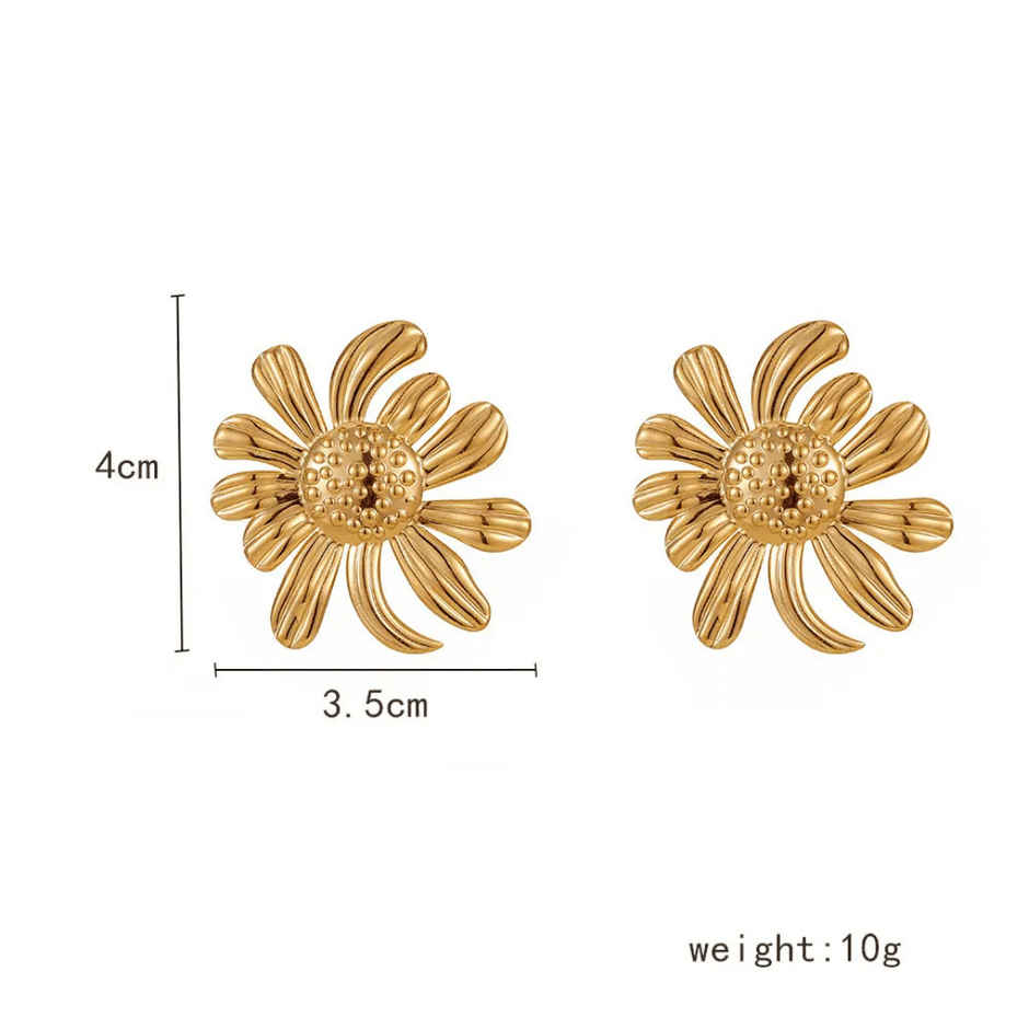 Estailo Fashion As Pretty Flower Earrings | E0001606 | Gold