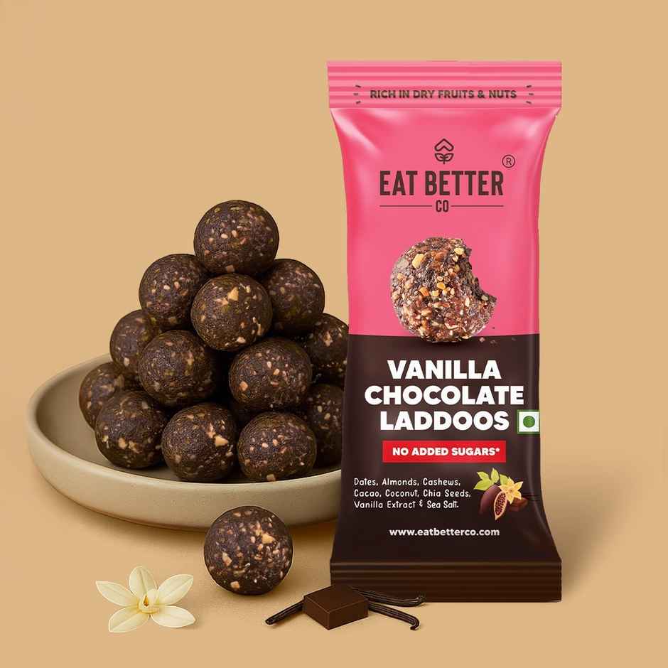 Eat Better Co Vanilla & Chocolate Laddoos | No Added Sugar | High Protein, Truly Natural
