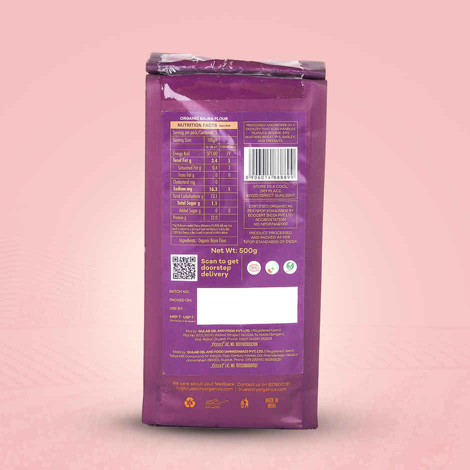 True Story Organic Bajra Flour/ Organic Pearl Millet Flour