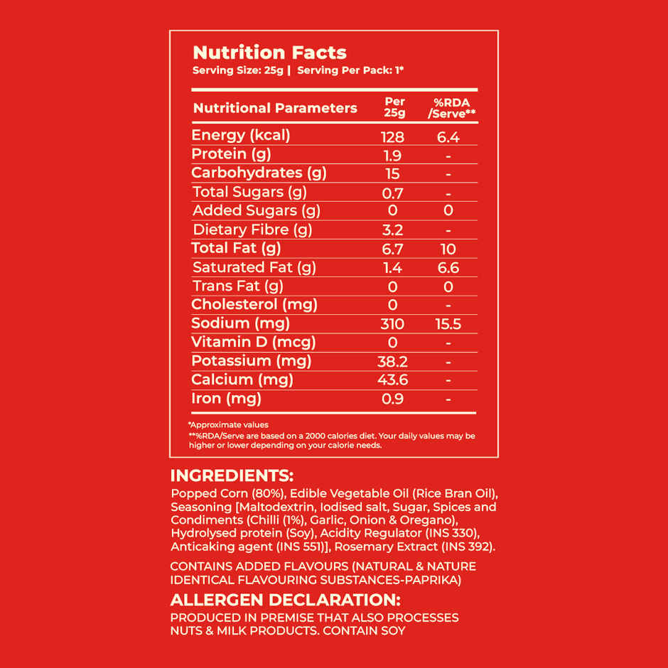 4700BC Peri Peri Popcorn | Jumbo Size | Zero Palm Oil