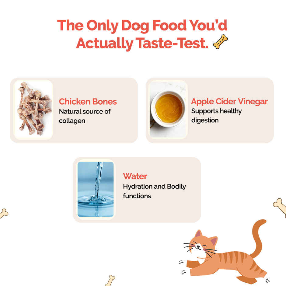 Goofy Tails Chicken Bone Broth for Cats | Collagen Rich Cat and Kitten Food Topper