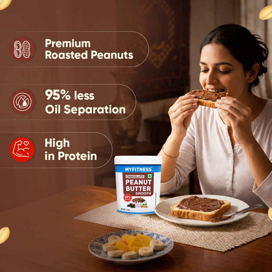 MyFitness 28g High Protein Chocolate Peanut Butter Spread - Smooth