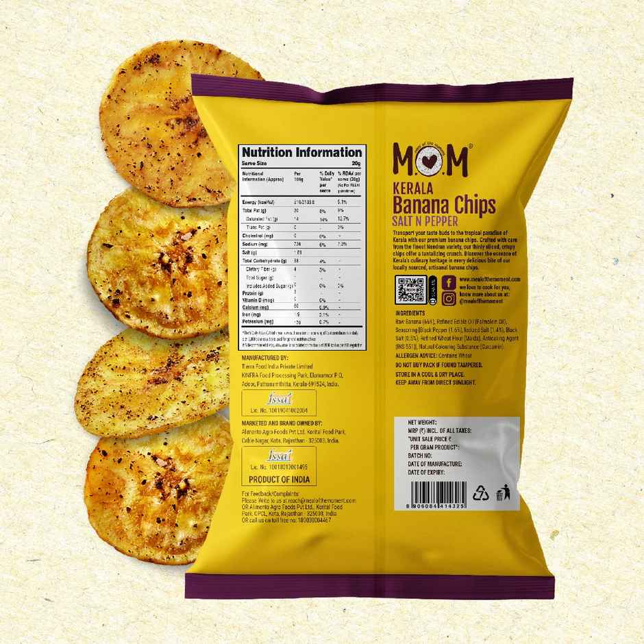 MOM Kerala Banana Chips | Salt N Pepper | Crunchy & Tasty
