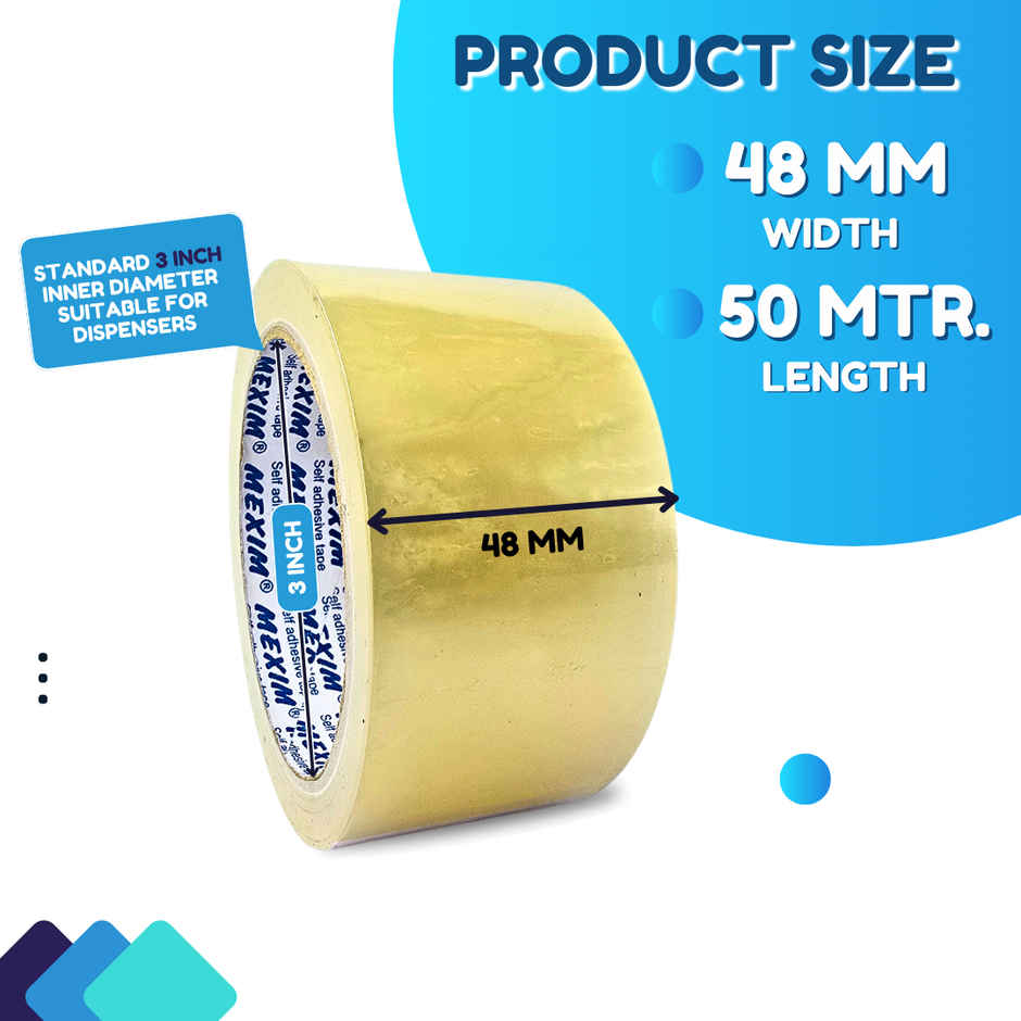 ABK White Bopp Packaging Tape - 48 mm x 50 Meters x 50 microns