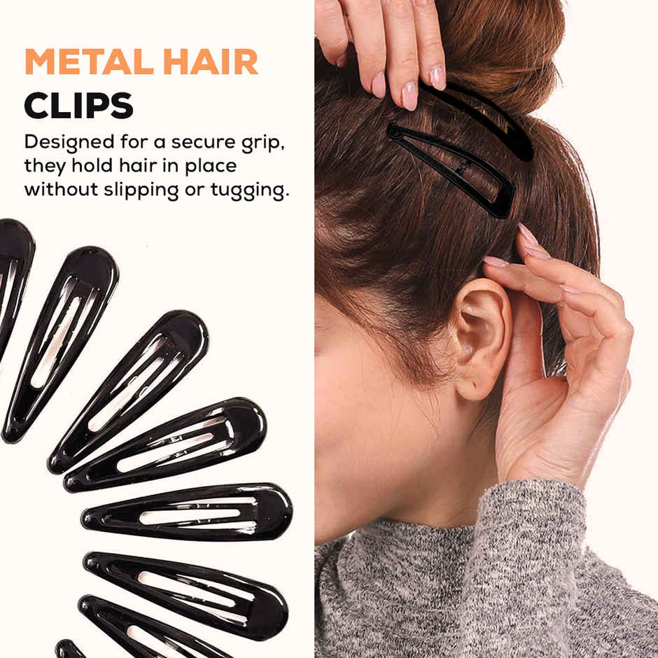 Multibrite Tic Tac Hair Clips Combo | Black