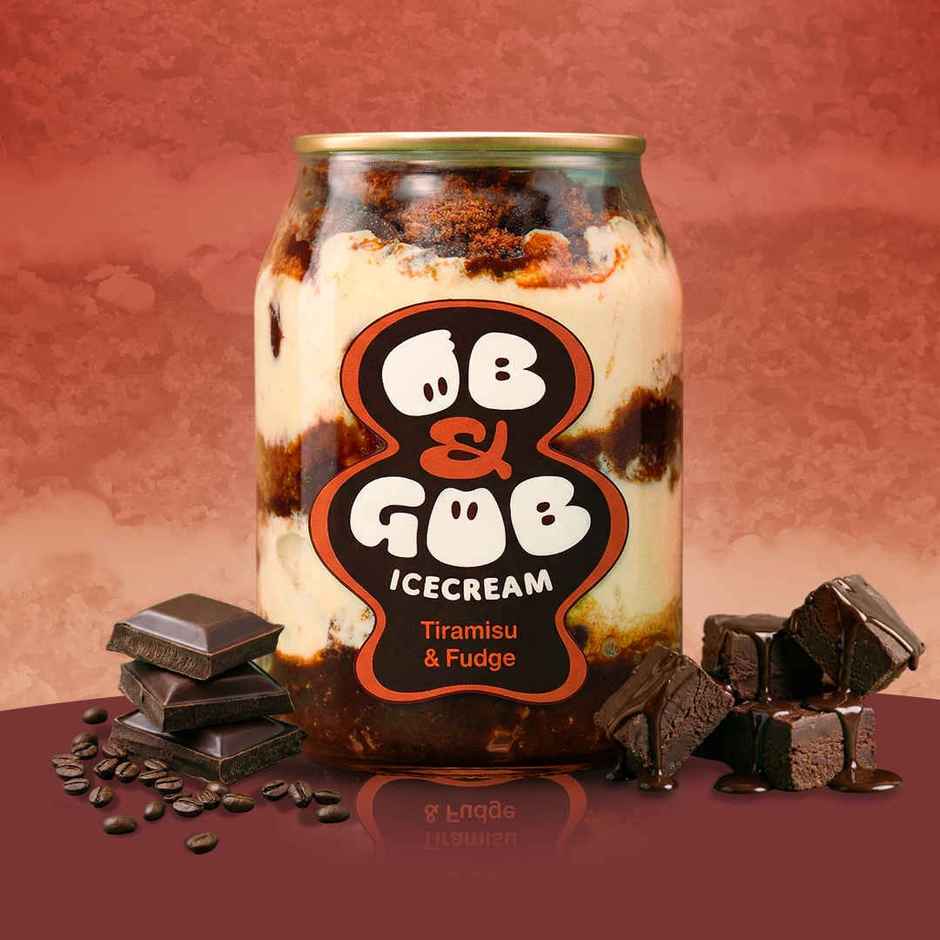 Ob & Gob Tiramisu & Fudge Ice Cream Sundae (200ml) & Ob & Gob Vanilla & Choco Brownie Ice Cream Sundae (200ml) Combo