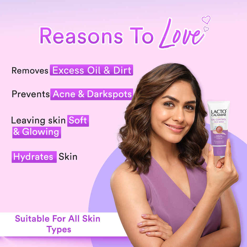 Lacto Calamine Facewash With Kaolin Clay And Niacinamide For Oily Skin