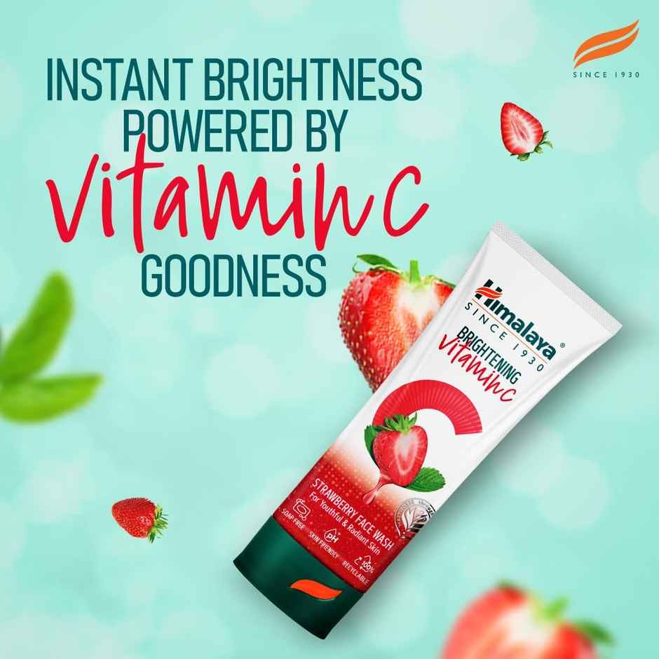 Himalaya Wellness Company B Vitami C Strawberry Face Wash