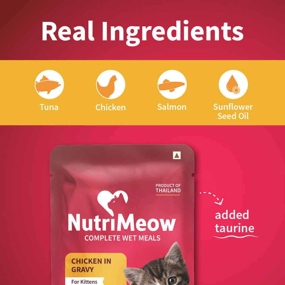 NutriMeow Chicken in Gravy Kitten Wet Food