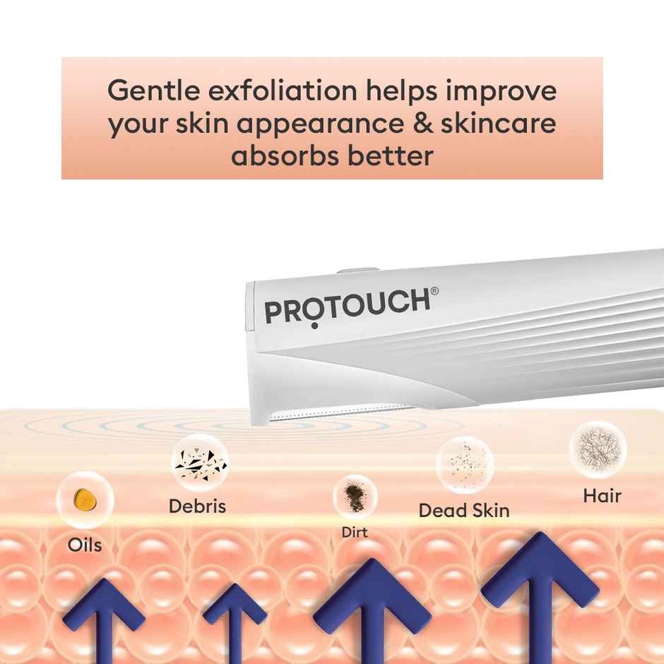 Protouch Dermaplaning Device | 2 In 1 Facial Hair Remover & Eyebrow Grooming