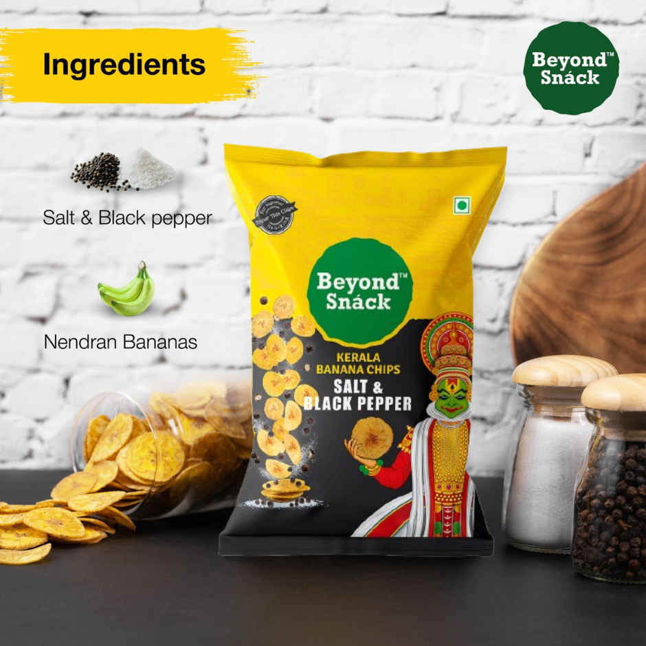 Beyond Snack Kerala Banana Chips | Salt & Black Pepper
