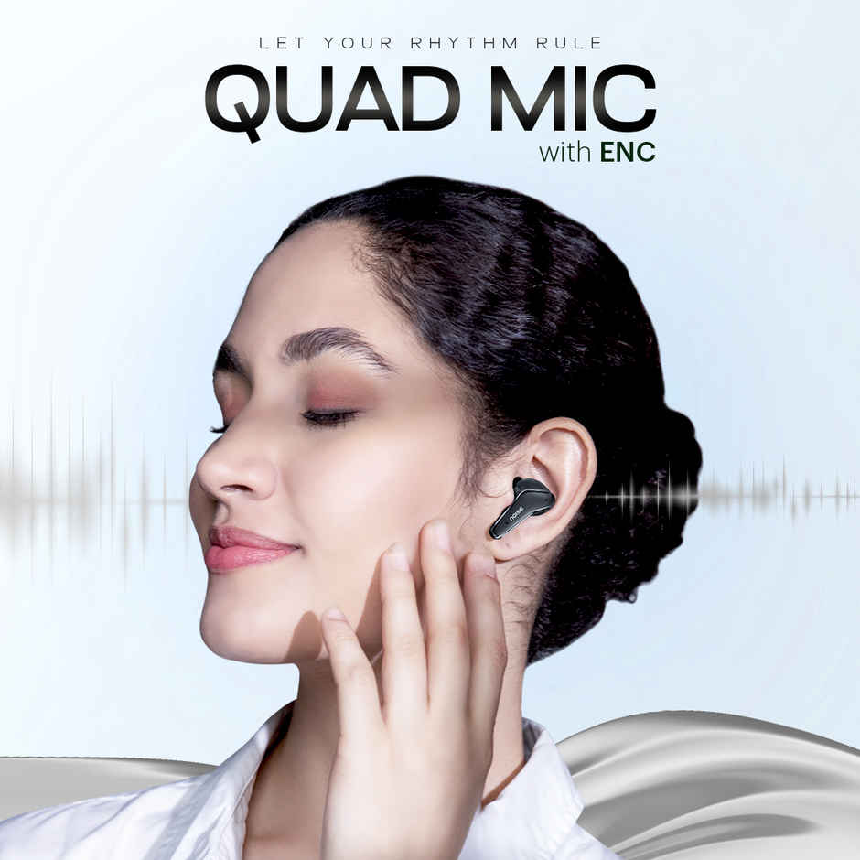 Noise Buds VS102 Elite 50H Battery 4 Mic ENC 11mm Driver Instacharge TWS Earbuds | Carbon Black