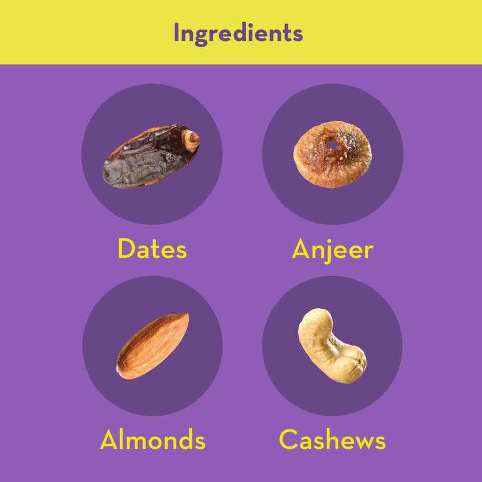 GO DESi Dry Fruit Barfi | 93% Dry Fruit | No Added Sugar