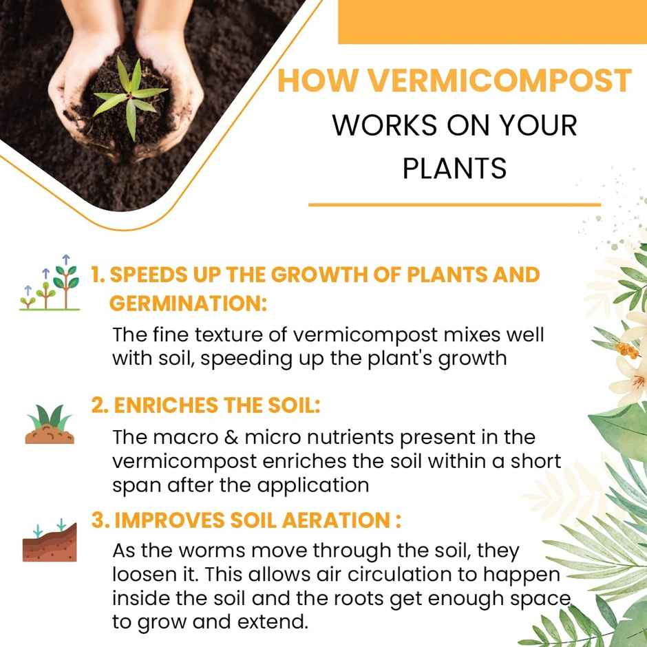 Garden Genie Vermicompost & Epsom Salt | Organic Plant Khad & Magenisum Sulphate for Gardening
