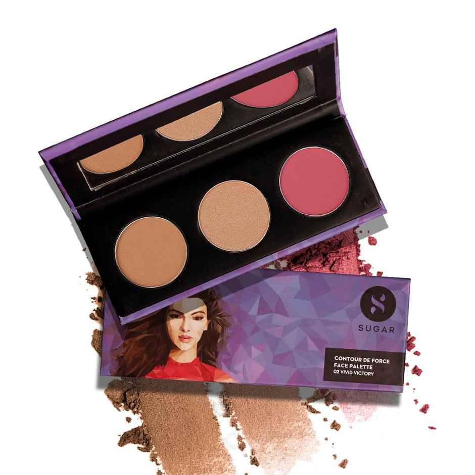 SUGAR Cosmetics Contour De Force Face Palette - 02 Vivid Victory
