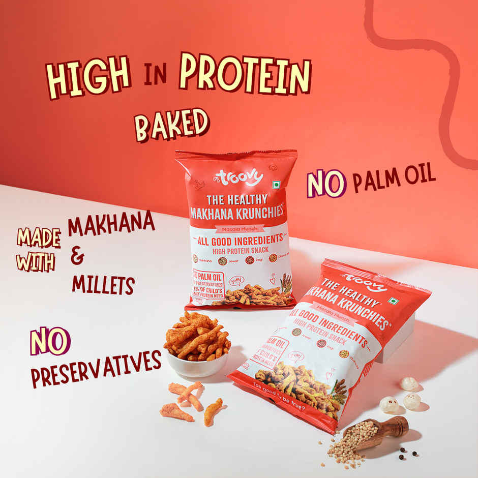 Troovy Healthy Makhana Krunchies | High Protein, No Palm Oil