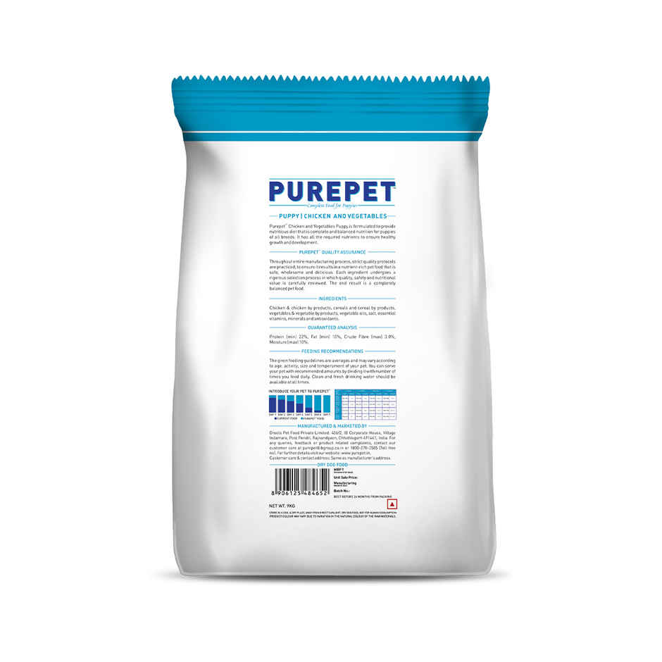 Purepet Chicken & Veg Puppy Dry Dog Food