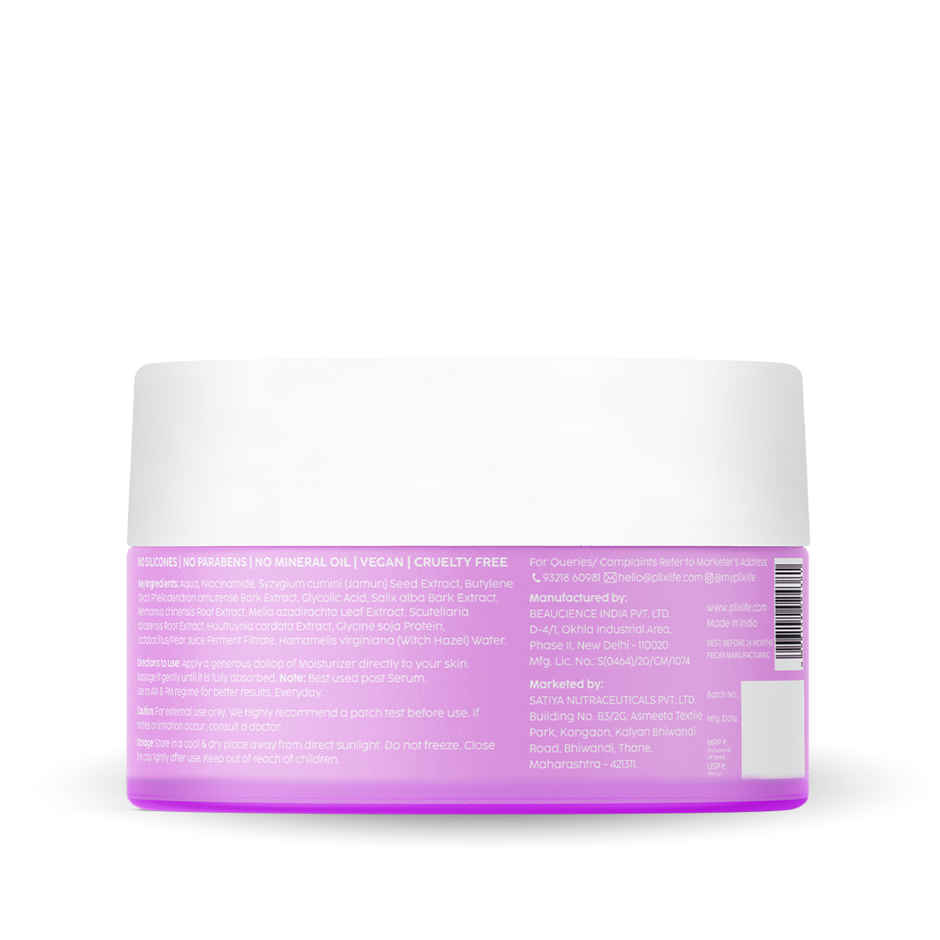 Plix Jamun Moisturizer for Acne & Oil Control | 2% Acne Buster, 2% Niacinamide & 1% Witch Hazel