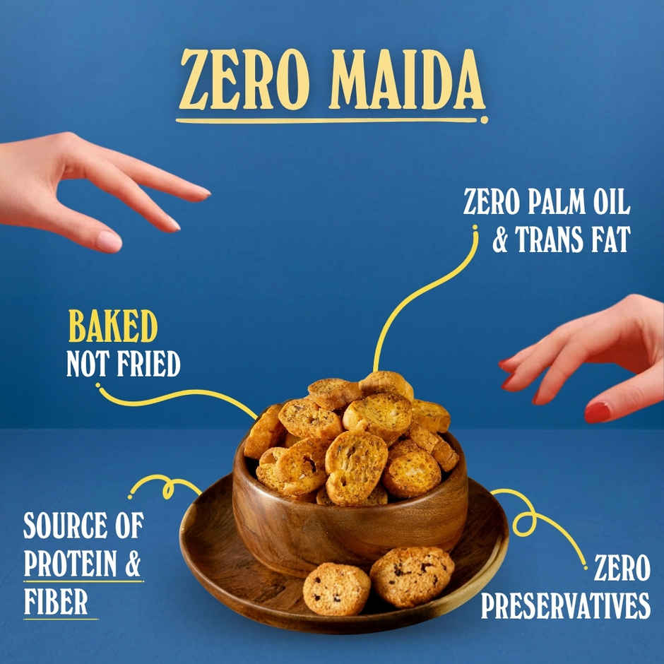 The Baker's Dozen Zero Maida Butter Garlic Toast | Baked | No Palm Oil | Pure Whole Wheat