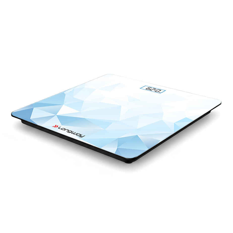 Longway Weight Machine for Home | Digital Bathroom Scale for Human Body Weight Measurement | Blue