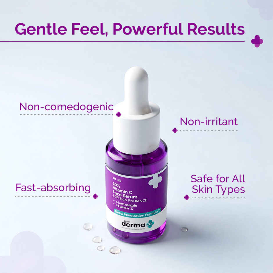 The Derma Co 10% Vitamin C Face Serum Reduces Pigmentation & Glowing Skin For All Skin Types