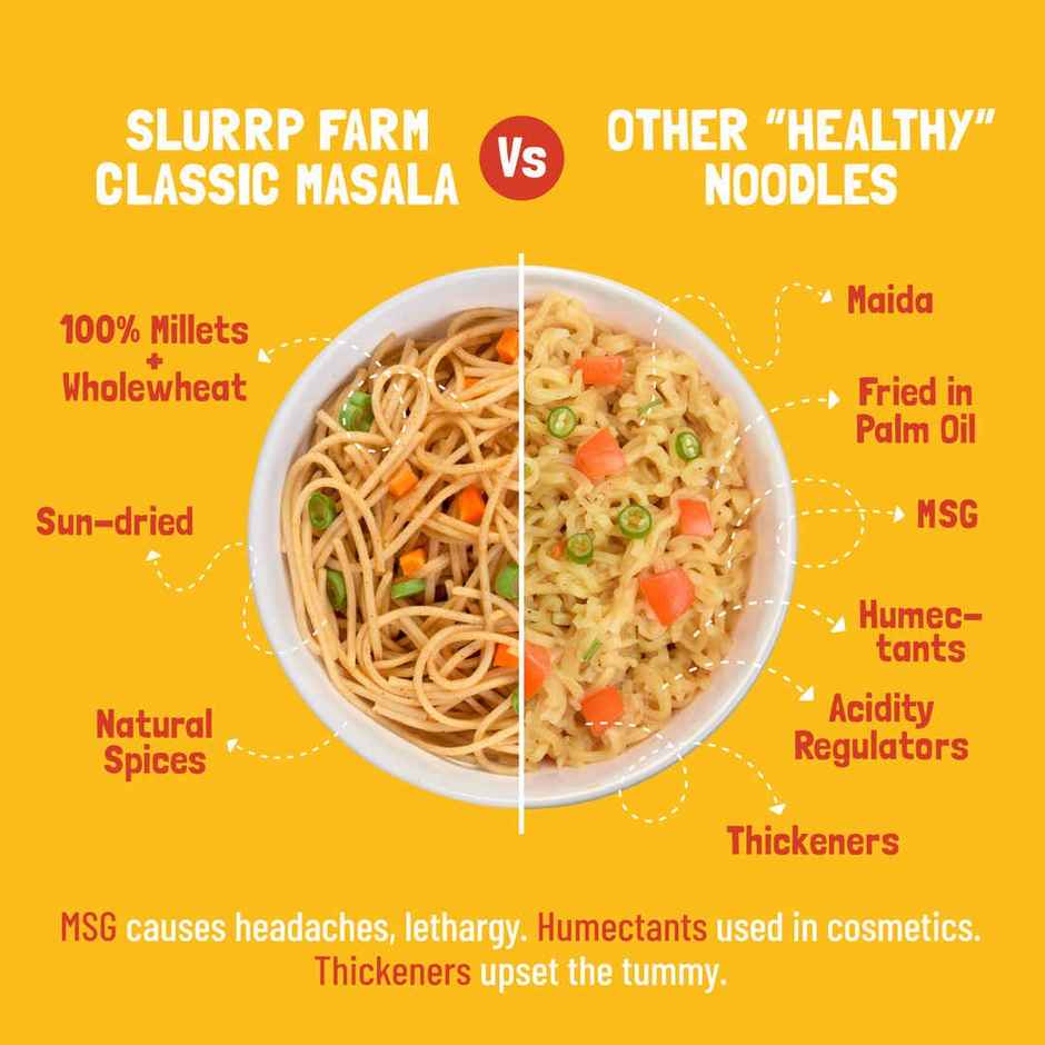 Slurrp Farm Millet Noodles - Classic Masala, No Maida And Not Fried