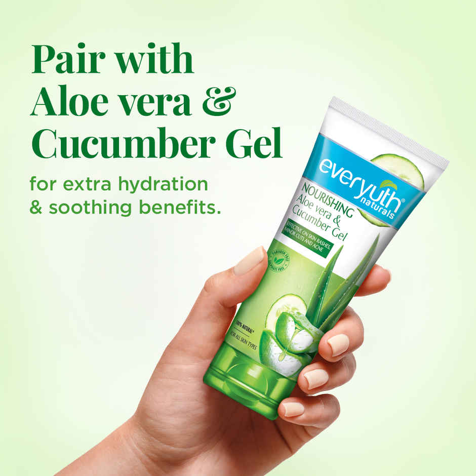 Everyuth Naturals Rejuvenating Cucumber | Aloe Vera Easy Fit Sheet Mask