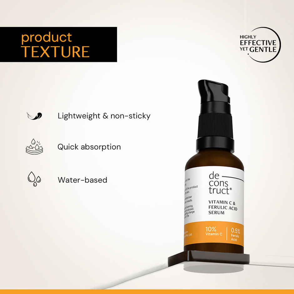 Deconstruct 10% Vitamin C Serum with 0.5% Ferulic Acid | Brightens Skin & Reduces Spots