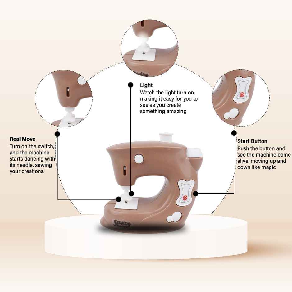 Anz Toy Brown Oven & Sewing Machine
