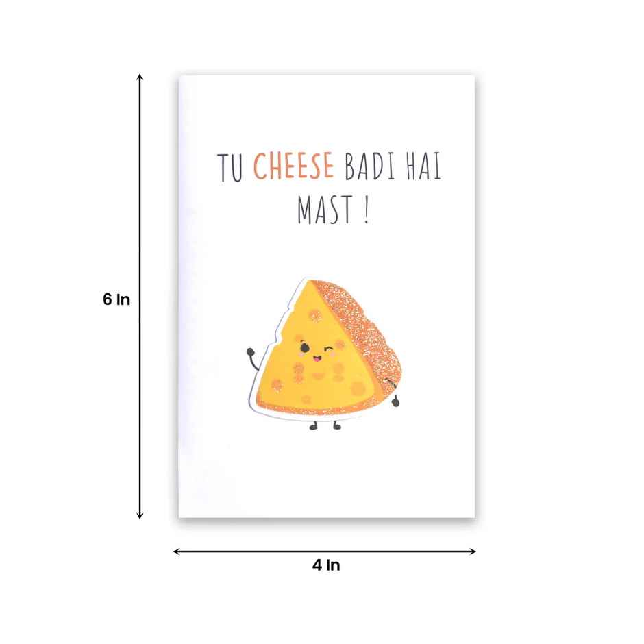 Itsy Bitsy Greeting Card & Envelope Mast Cheese 4 x 6 Inch 2 Pc Pb Lb