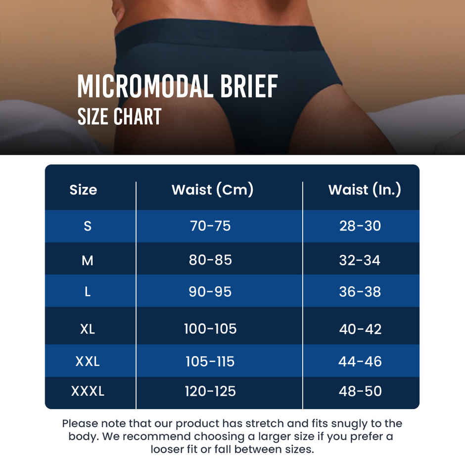 Freecultr Men's Underwear Micromodal Airsoft Brief - Pack of 1 Space Blue - M