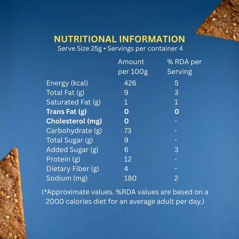The Baker's Dozen Ragi Chips Zero Maida | High Protein | Baked | Healthy Snacks | Millet Snacks