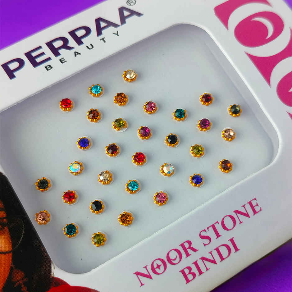 PERPAA Stone Bindi For Women | Multicolour | 1 Flap