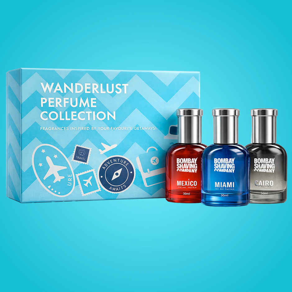 Bombay Shaving Company Long Lasting Wanderlust Perfume Gift Kit For Men | Pack Of 3
