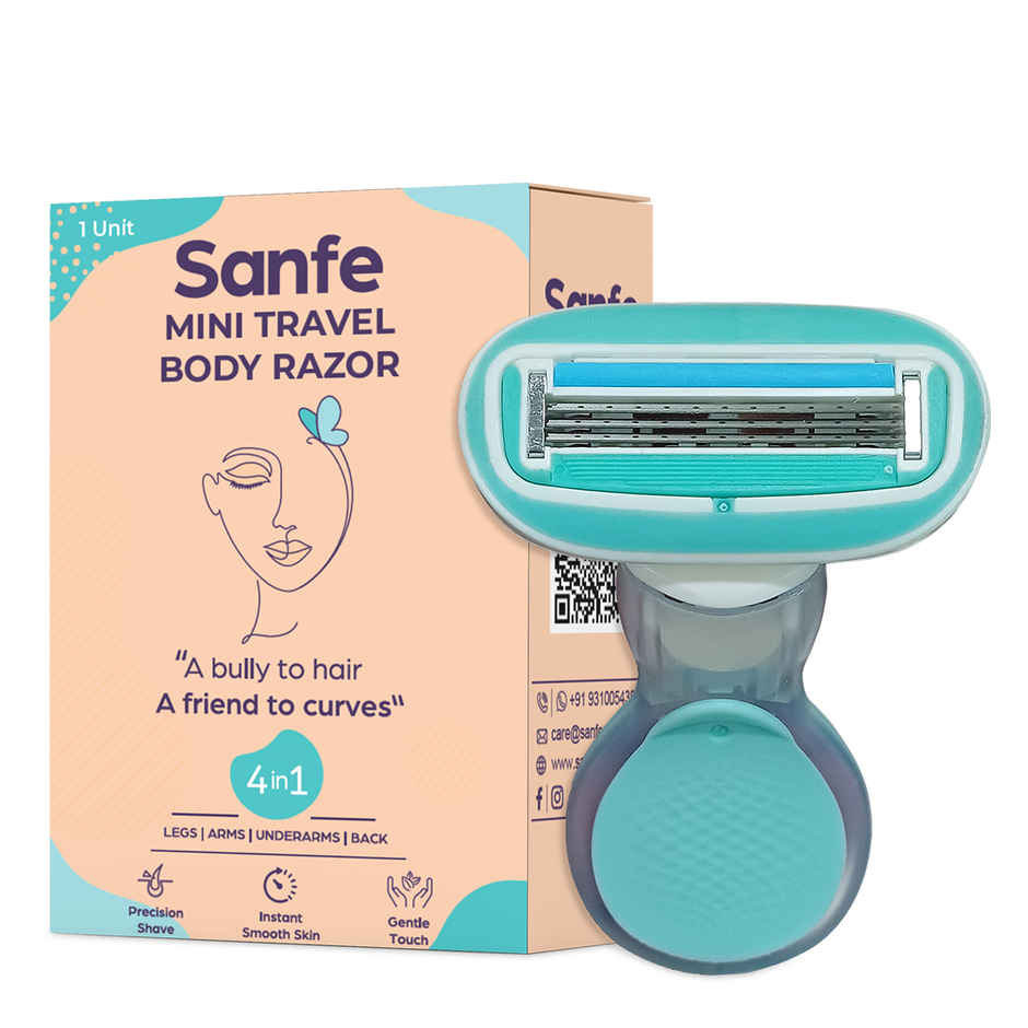 Sanfe Mini Body Razor For Women'S Hair Removal 5-Blade Precision Smooth & Hassle-Free Shaving