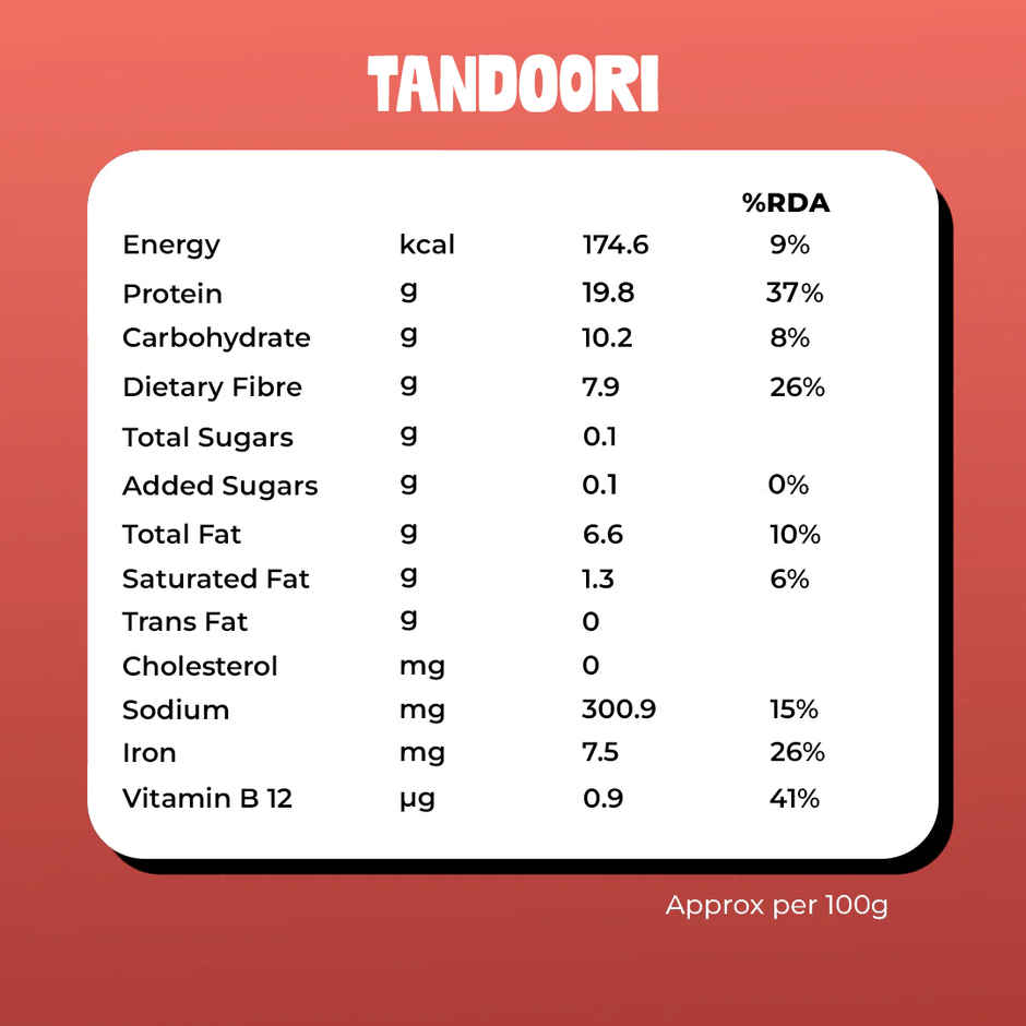 Hello Tempayy Protein Tandoori Tempeh Thins - Heat & Eat In 3 Mins, No Preservatives