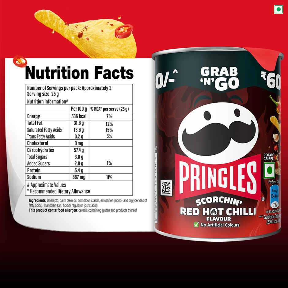 Pringles Scorchin Red Hot Chilli