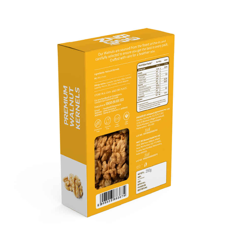 Bazana Crunchy California Walnut | Omega-3 rich | Brain & Heart Wellness