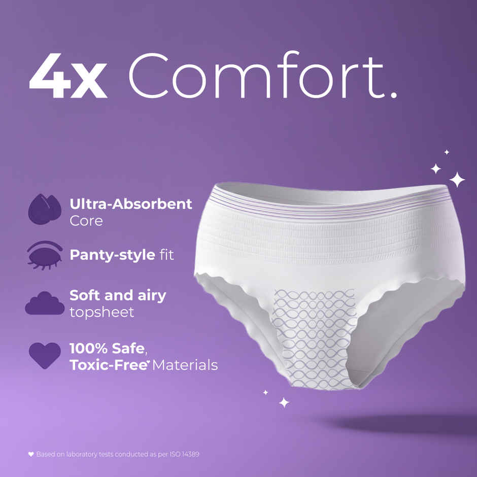 Nua Comfort Disposable Period Panties M-L | Ultra-Absorbent | Pack of 5 Panties