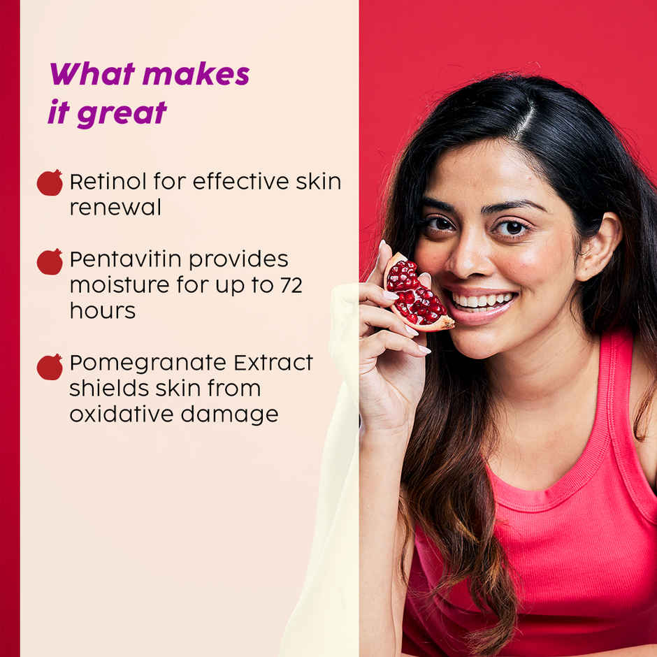 Plix Pomegranate Retinol Cream for Fine Lines & Wrinkles | Retinol, Bakuchi Oil & Pentavitin