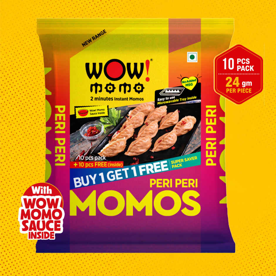 Wow! Veg Peri Peri Momo Buy 1 Get 1 Free | Crispy & Spicy