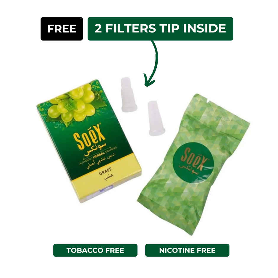 Soex Grape Herbal Molasses Hookah Flavour (Tobacco Free)